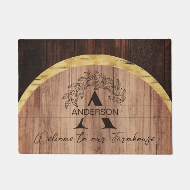 Rustic Wood Deurmat (Voorkant)