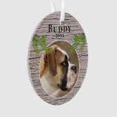 Rustic Wood Dog Pet 2 Photos Noël (devant)