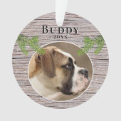 Rustic Wood Dog Pet 2 Photos Noël (devant)