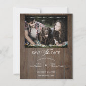 Rustic Wood Dog Photo Whimsical Typografie (Voorkant)