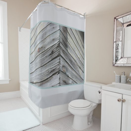 Rustic Wood Douchegordijn (In situ)