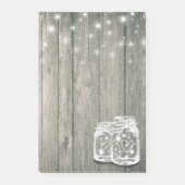 Rustic Wood Elegant Mason Jar String Light Post-it® Notes (Voorkant)
