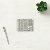 Rustic Wood Elegant Mason Jar String Light Post-it® Notes (Kantoor)