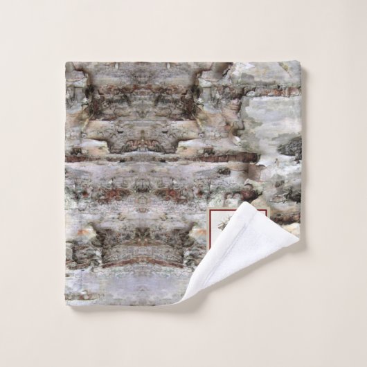 Rustic Wood Elk/rendierfamilie Monogram tan grijs Bad Handdoek (Wasdoekje)