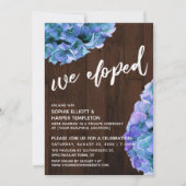 Rustic Wood en Blue Hydrangea We hebben eruit geha Kaart (Voorkant)