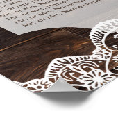 Rustic Wood en Lace - Seating Chart Poster (Hoek)
