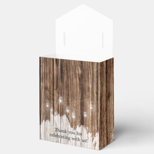 Rustic Wood en Lantern Bedankdoosjes (Geopend)