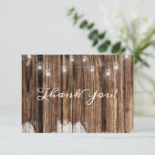 Rustic Wood en Lantern Bedankkaart (Staand voorkant)