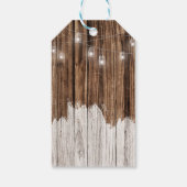 Rustic Wood en Lantern Cadeaulabel (Achterkant)