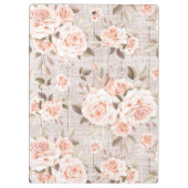 Rustic Wood en Rozen Romantic Shabby Chic Klembord (Achterkant)