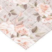 Rustic Wood en  Rozen Romantic Shabby Chic Korte Tafelloper (Hoek)