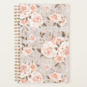 Rustic Wood en  Rozen Romantic Shabby Chic Planner (Voorkant)