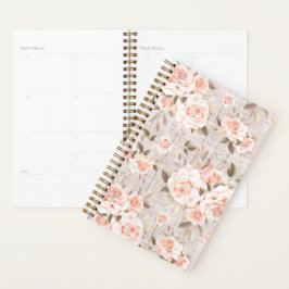 Rustic Wood en  Rozen Romantic Shabby Chic Planner