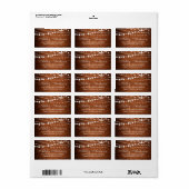 Rustic Wood en String Lights Etiket (Full Sheet)