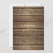 Rustic Wood en String Lights Graduation Party Kaart (Achterkant)