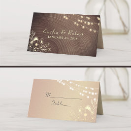 Rustic Wood en String Lights Wedding