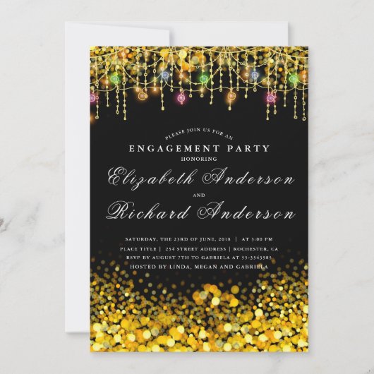 Rustic Wood Engagement Party Uitnodiging met Mason (Voorkant)