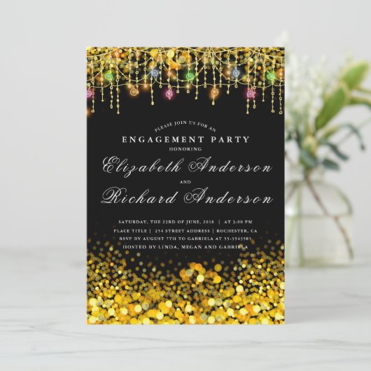 Rustic Wood Engagement Party Uitnodiging met Mason (Staand voorkant)