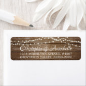Rustic Wood Fairy String Lights Wedding Etiket (Insitu)