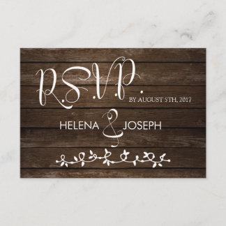 Rustic Wood Faith Reply Briefkaart