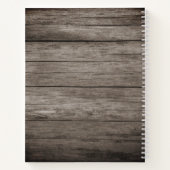 Rustic Wood Familie Favoriete Recipes Cookbook Notitieboek (Achterkant)