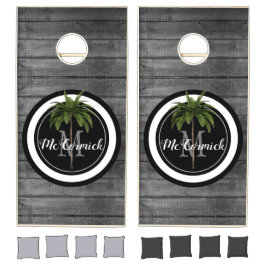 Rustic Wood Farmhouse Familie Monogram Naam