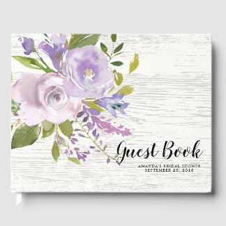 Rustic Wood Floral Baby Vrijgezellenfeest gastenbo Gastenboek