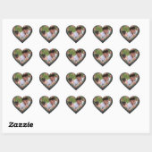 Rustic Wood Floral Heart Photo Heart Hart Sticker (Vel)