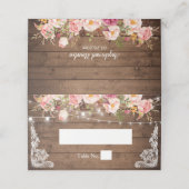 Rustic Wood Floral Lace String Lights Wedding (Buitenkant ongevouwen)