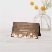 Rustic Wood Floral Lace String Lights Wedding (Achterkant)