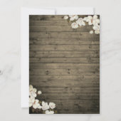 Rustic Wood Floral Lantern Lights Couple's Shower Kaart (Achterkant)