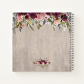 Rustic Wood Floral Lights Mariage Livre d'invité (Dos)