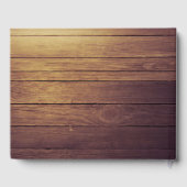 Rustic Wood Floral String Lights Wedding Guestbook Gastenboek (Achterkant)