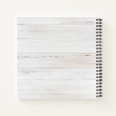 Rustic Wood Floral Watercolor Monogram Notitieboek (Achterkant)