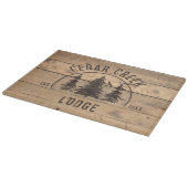 Rustic Wood Forest Trees Personalized Snijplank (Hoek)