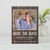 Rustic Wood Foto slaat de datum op (Staand voorkant)