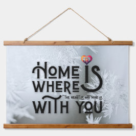 Rustic Wood Framed Home Is With You Wall Hangend Wandkleed