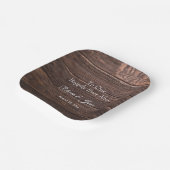 Rustic Wood gelukkig altijd na huwelijksfeest Papieren Bordje (Gebogen)