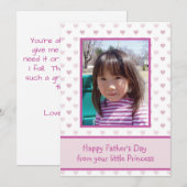 Rustic Wood Gepersonaliseerde Foto Vaderdag Feestdagenkaart (Voorkant / Achterkant)