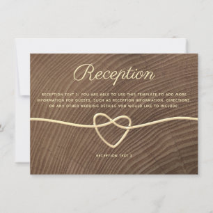 Rustic Wood Gold Rope Heart Wedding Reception Kaar