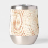 Rustic Wood Grain Custom Logo & QR Code Branding (Voorkant)