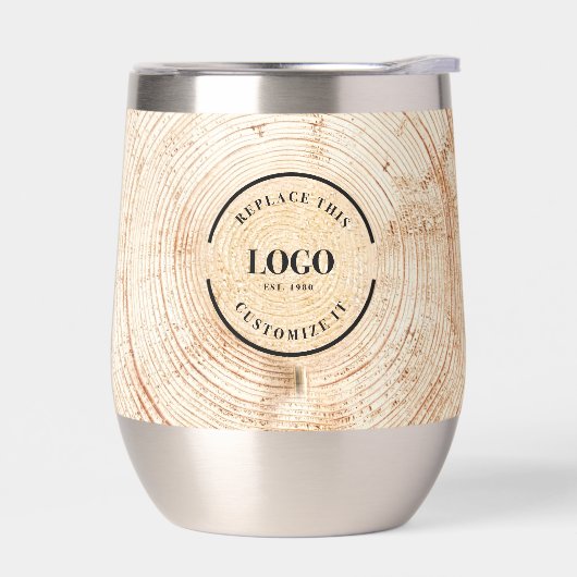 Rustic Wood Grain Custom Logo & QR Code Branding (Links)