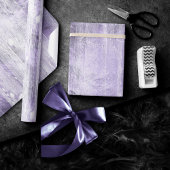 Rustic Wood Grain | Dusty Lavender Paarse Plank Cadeaupapier