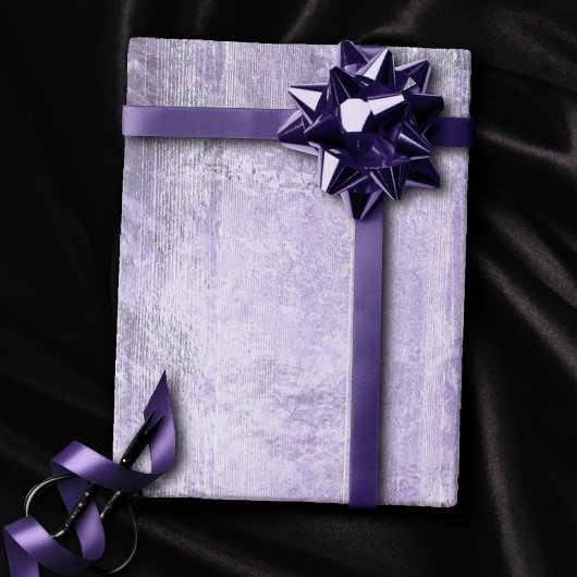 Rustic Wood Grain | Dusty Lavender Paarse Plank Cadeaupapier