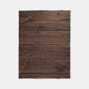Rustic Wood Grain Fleece Blanket Deken