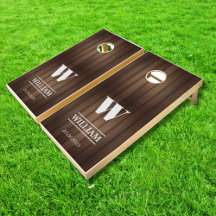 Rustic Wood Grain Personalized Wedding Monogram