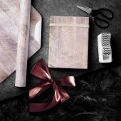 Rustic Wood Grain | Stustroze en koper Cadeaupapier