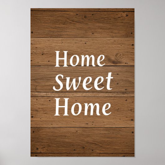 Rustic Wood Grain Wall Art Poster (Voorkant)