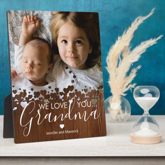 Rustic Wood Grandma Foto Fotoplaat (Zijkant)