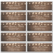 Rustic Wood Grange Mariage Nom d'hôte Étiquette de (Devant)